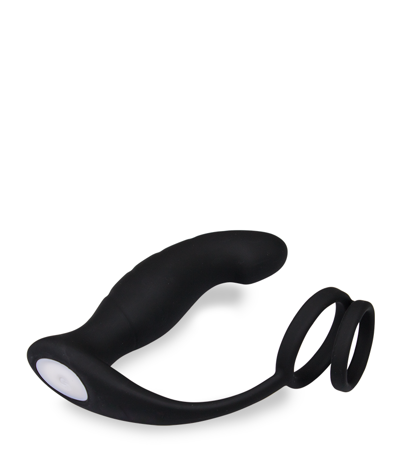 Stimulateur de prostate vibrant et double cockring Wandering