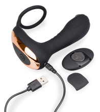 Charger l'image dans la galerie, Stimulateur prostate vibrant avec anneau cockring 7 modes