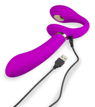 Charger l'image dans la galerie, Strapon vibrant avec électrostimulation Authority