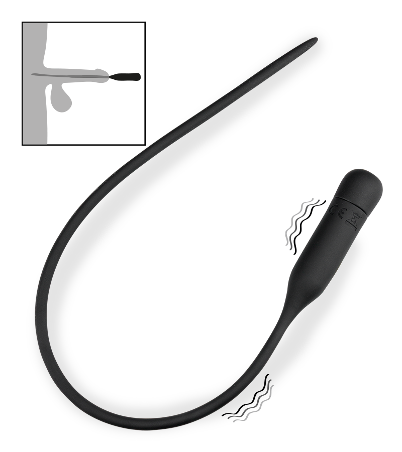 Tige d'urètre vibrante 10 modes modèle long Fizz
