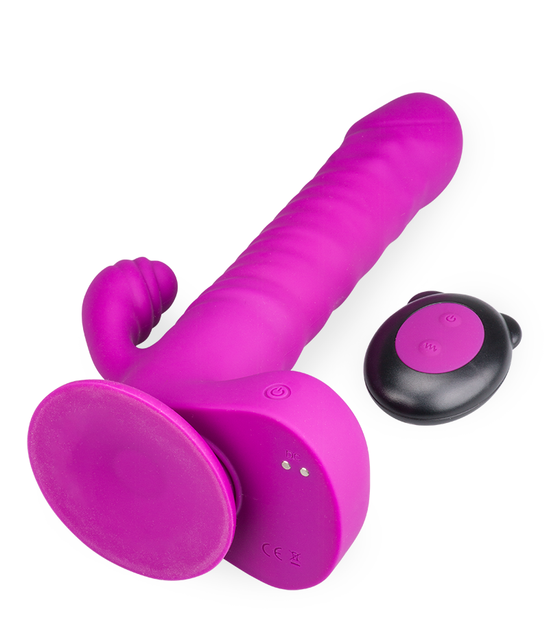 Vibro gode rabbit va-et-vient à ventouse
