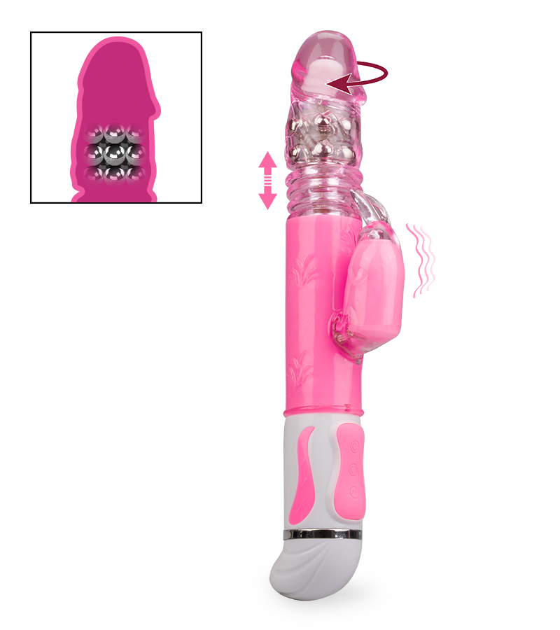 Vibro rabbit Flashy rotatif up-and-down XL