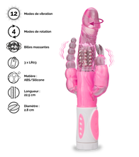 Charger l'image dans la galerie, Vibro rabbit rotatif triple pénétration