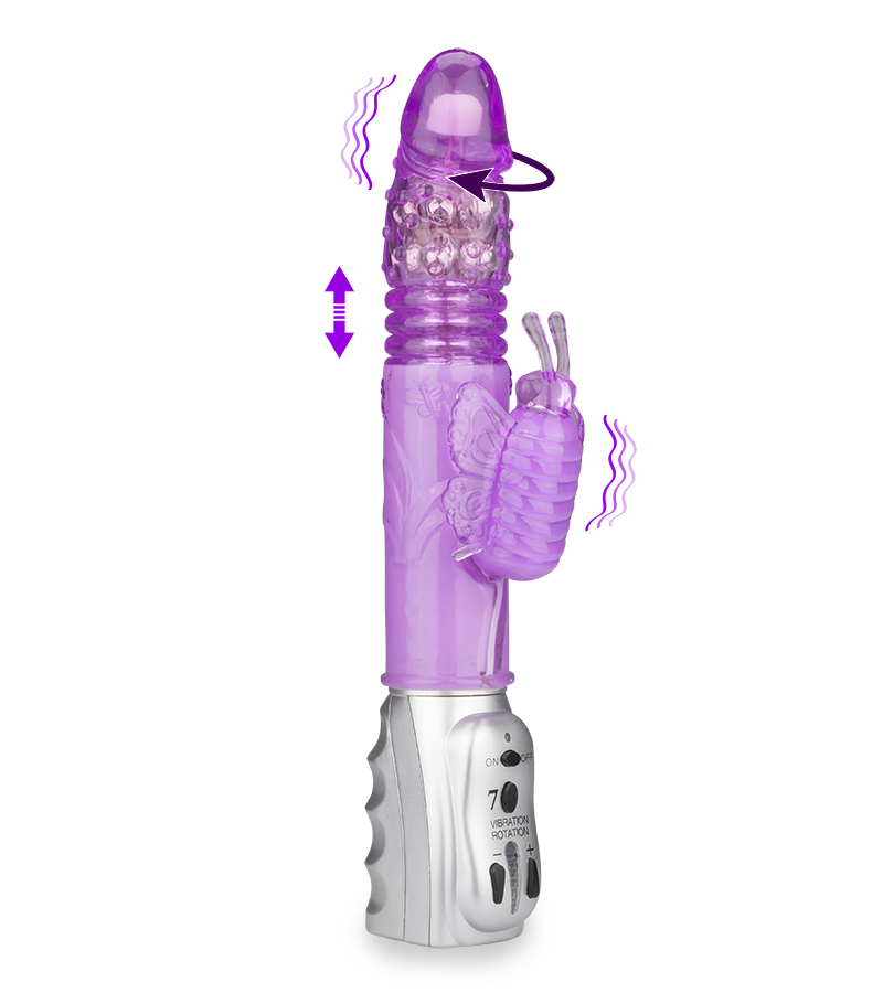 Vibro rabbit va-et-vient Butterfly