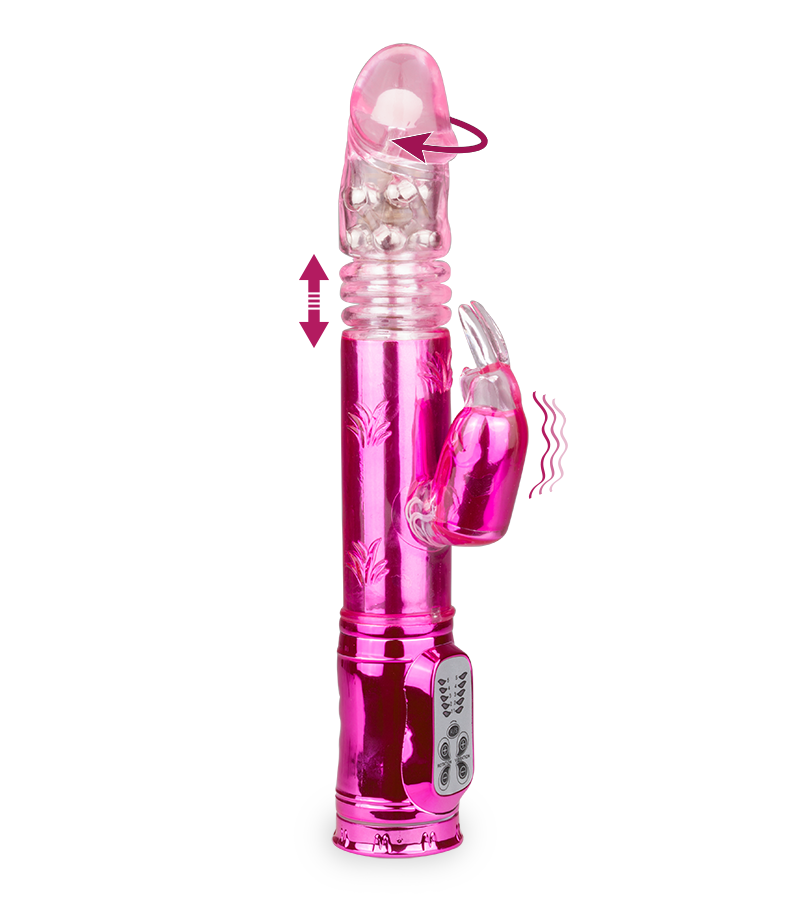 Vibro rabbit XXL Deluxe USB va-et-vient