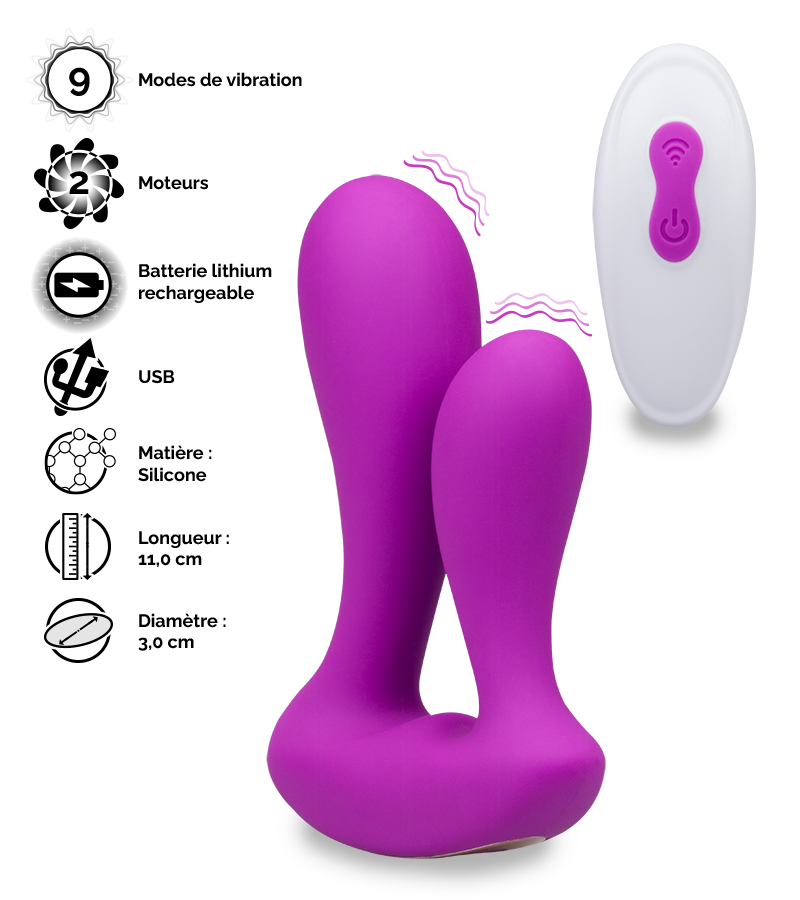 Vibromasseur double pénétration Number