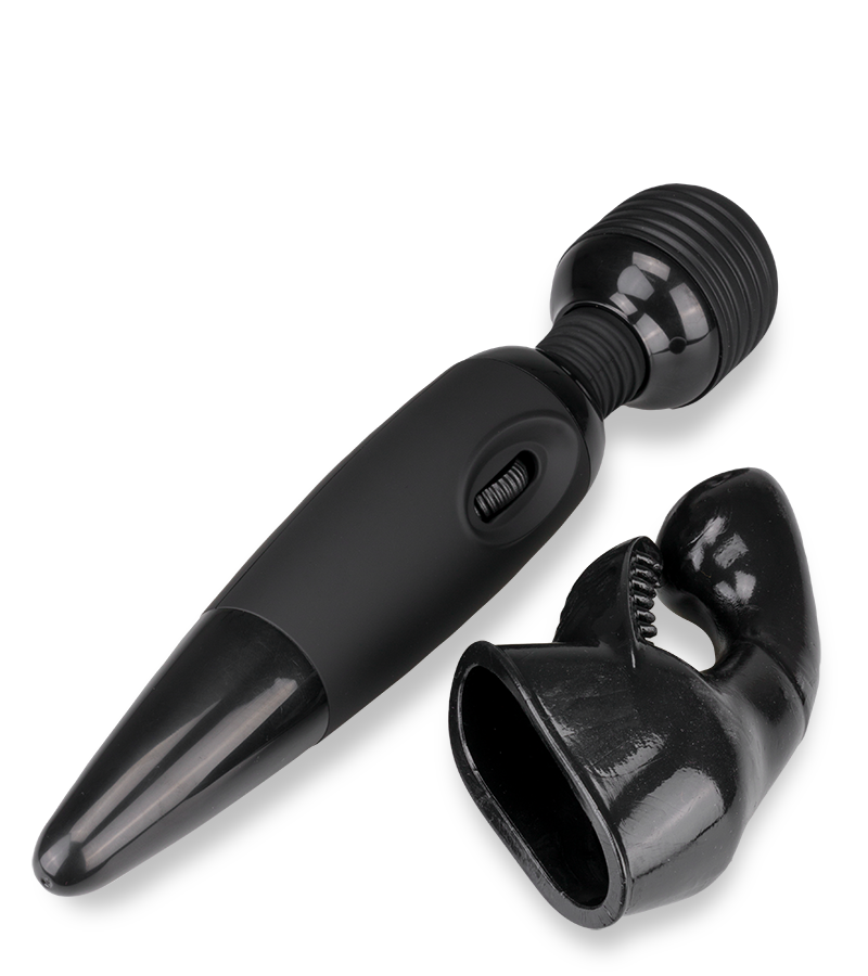 Vibromasseur Fantasy Wand black 2 embouts