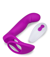 Charger l'image dans la galerie, Vibromasseur multifonctions avec anneau cockring Poly
