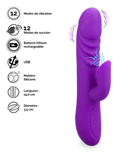Charger l'image dans la galerie, Vibromasseur rabbit aspire-clitoris Sucky