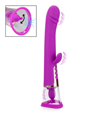 Vibromasseur rabbit avec pompe à vagin Fine
