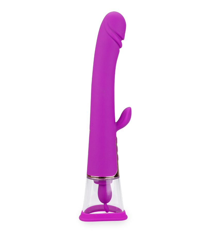 Vibromasseur rabbit avec pompe à vagin Fine
