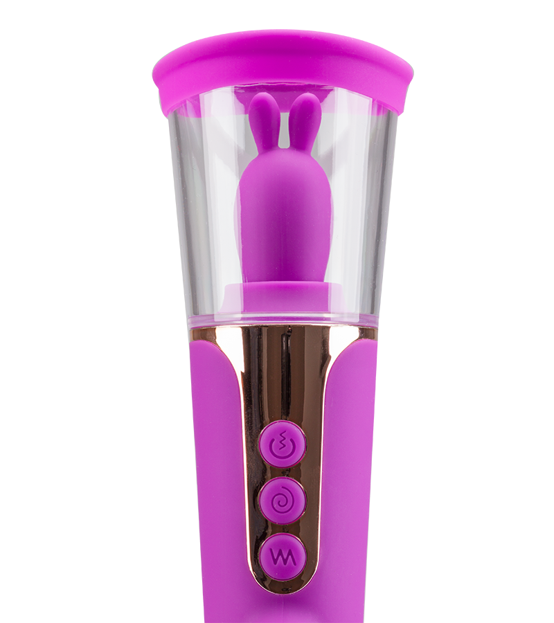 Vibromasseur rabbit avec pompe à vagin Fine