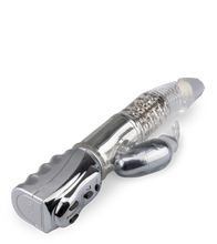 Charger l'image dans la galerie, Vibromasseur rabbit rotatif Silver Pleasure