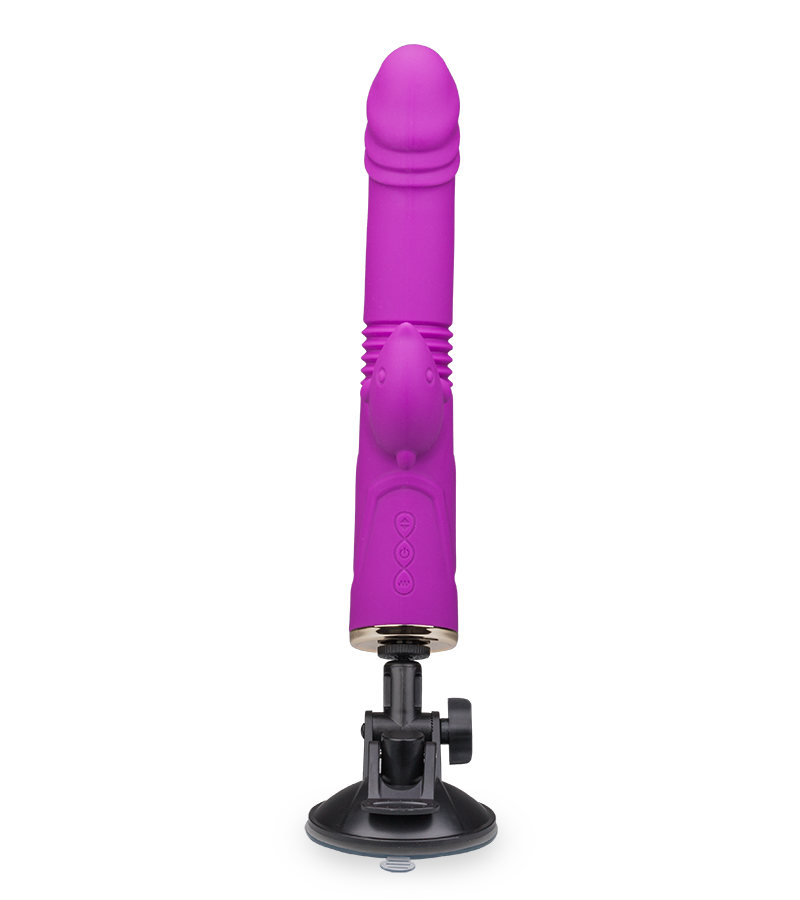 Vibromasseur rabbit va-et-vient avec ventouse Flip